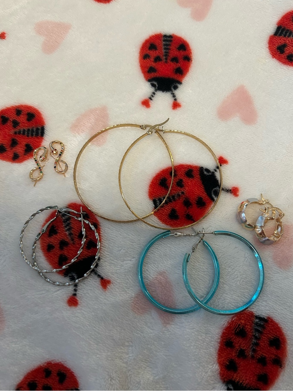 Hoop Earrings 5 pairs bundle
